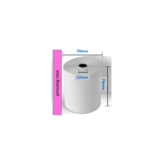 50 x Bobines thermique 76x70x12 pressing rose