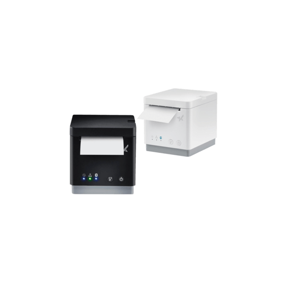 Star mC-Print2, USB, USB Host, BT, Ethernet, 8 pts/mm (203 dpi), massicot, blanc