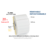 20 x rouleaux d'étiquettes 76,2x44,45mm, repositionnable type 200D