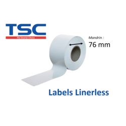 1 x rouleau linerless 100mm, TSC, papier thermique, mandrin 76 mm