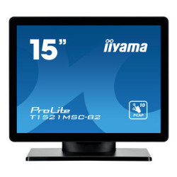 iiyama ProLite T1521MSC-B2, 38,1 cm (15''), capacitif projeté, 10 pts, en kit (USB), noir