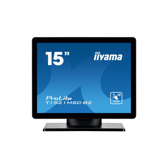 iiyama ProLite T1521MSC-B2, 38,1 cm (15''), capacitif projeté, 10 pts, en kit (USB), noir