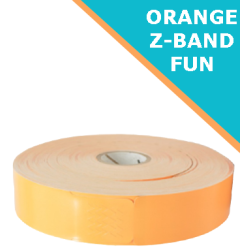 6 x cartouches Zebra Z-Band Fun, orange (350 rouleaux par cartouches)