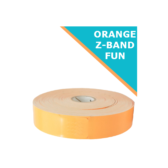 6 x cartouches Zebra Z-Band Fun, orange (350 rouleaux par cartouches)