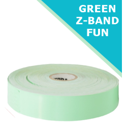 4 x rouleaux Zebra Z-Band Fun, vert (350 bracelets par rouleau)