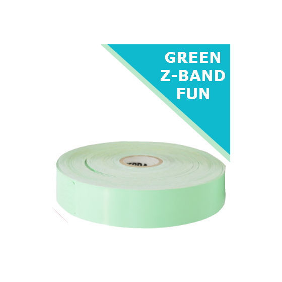 4 x rouleaux Zebra Z-Band Fun, vert (350 bracelets par rouleau)