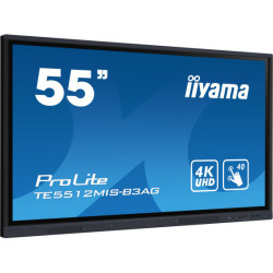 iiyama ProLite IDS, 139 cm (55''), PureTouch-IR, 4K, USB, USB-C, BT, Ethernet, WiFi, Android, en kit (USB), noir