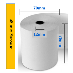 50 x Bobines thermique 76x70x12 pressing orange