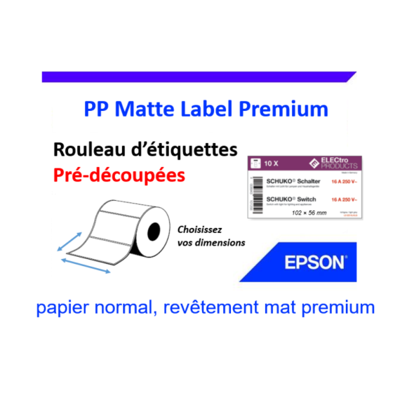 Choix d'étiquettes pré-découpées papier normal Premium Matte