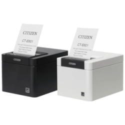 Citizen CT-E601, USB, USB Host, 8 pts/mm (203 dpi), massicot, blanc