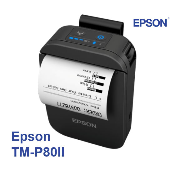 Modèle TM-P80II d'Epson, Imprimante tickets mobile 3 pouces (80mm)