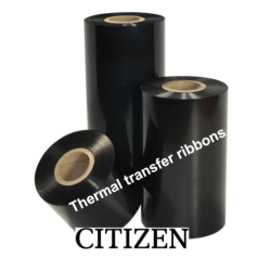 Citizen, ruban transfert thermique, cire/résine, 110 mm, 4 rouleau/boîte