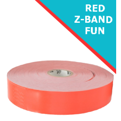 6 x cartouches Zebra Z-Band Fun, rouge  (350 rouleaux par cartouche)