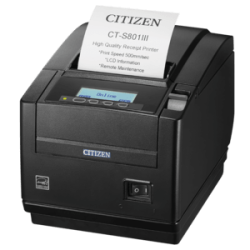 Citizen CT-S801III, 8 pts/mm (203 dpi), massicot, USB, noir