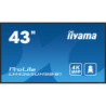 iiyama ProLite IDS, 24/7, 109,2 cm (43''), 4K, USB, RS232, Ethernet, WiFi, Android, en kit (RS232), noir