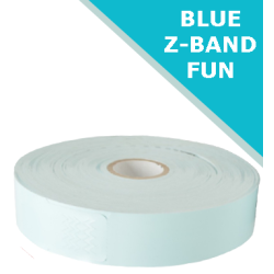 6 x cartouches Zebra Z-Band Fun, bleu (350 bracelets par cartouche)