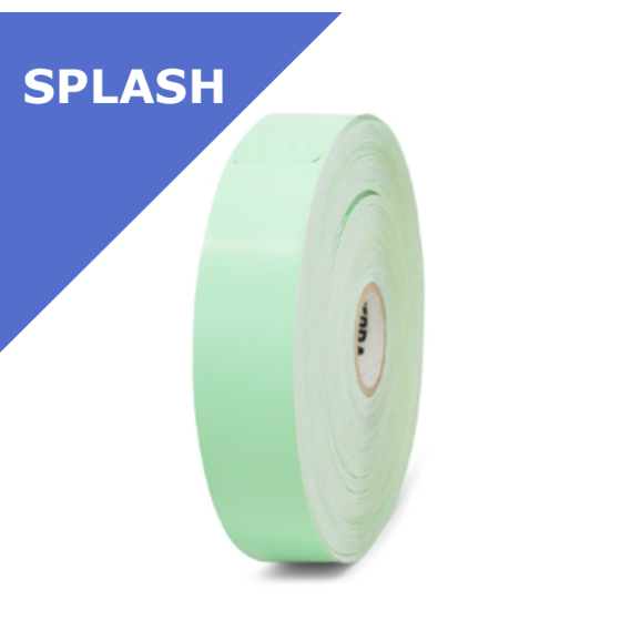 6 x cartouches Zebra Z-Band Splash, verte (350  bracelets par rouleau)