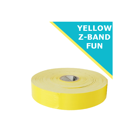 4 x rouleaux Zebra Z-Band Fun, Jaune