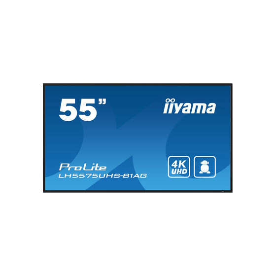 iiyama ProLite IDS, 24/7, 138,6 cm (54,6''), 4K, USB, RS232, Ethernet, Android, en kit (RS232), noir