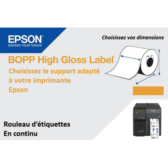 Étiquettes en rouleau continu High Gloss