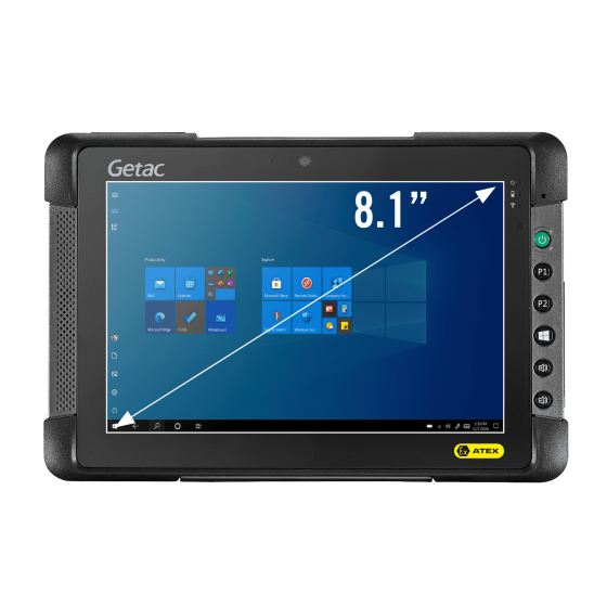 Modèle Getac T800, Tablette tactile