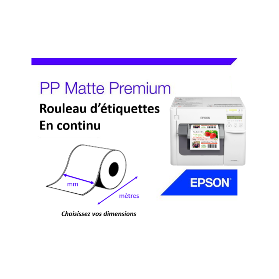 Étiquettes en rouleau continu Premium Matte