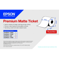 Étiquettes pour Billets et tickets Premium Matte