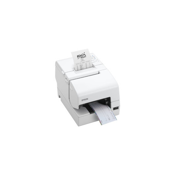 Epson TM-H6000V, USB, RS232, Ethernet, massicot, MICR, Sans bloc d'alim. Blanc